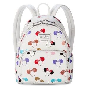 Loungefly Disney Backpack - White with Multicolor Bows